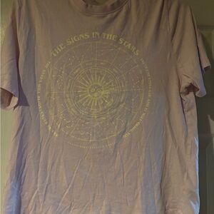 Divided Pale Pink Astrology Graphic Tee